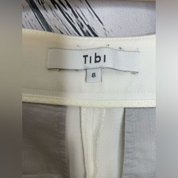 NWT Tibi Anson Cargo Skinny Pants with Back Hem Splits in Ivory Size 8 - Picture 6 of 11